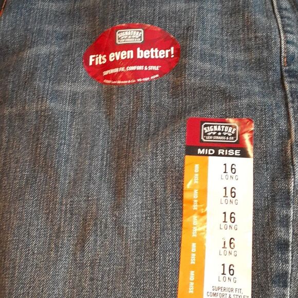 Levi's Levi Strauss signature jeans mid-rise boot cut misses 16 long new NWT - Picture 2 of 7